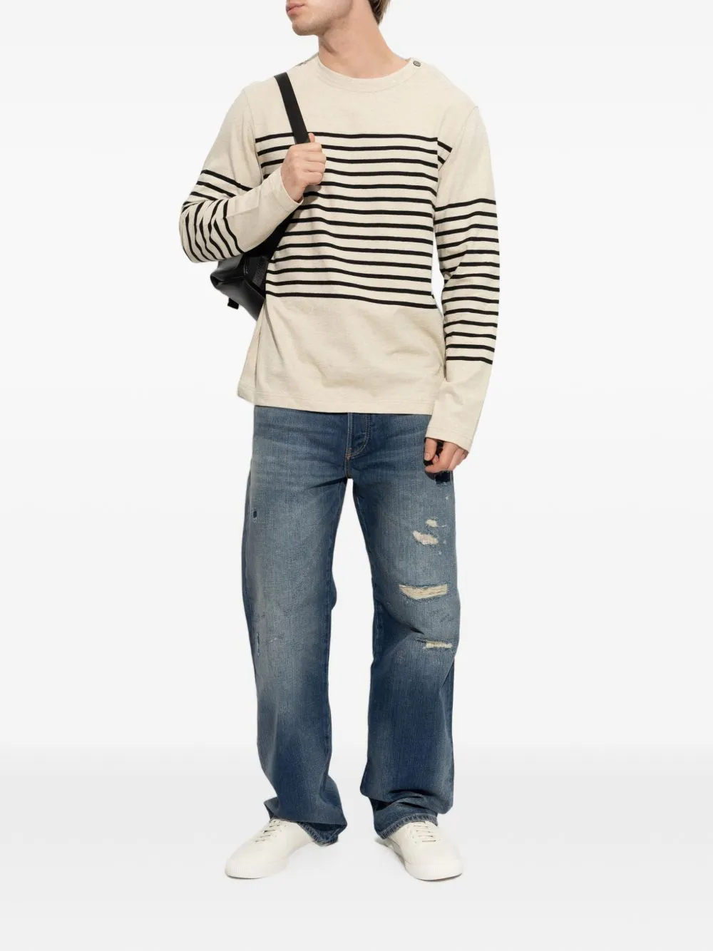 Linen Blend Striped Jumper sold by Wanan Luxury product image thumbnail 2