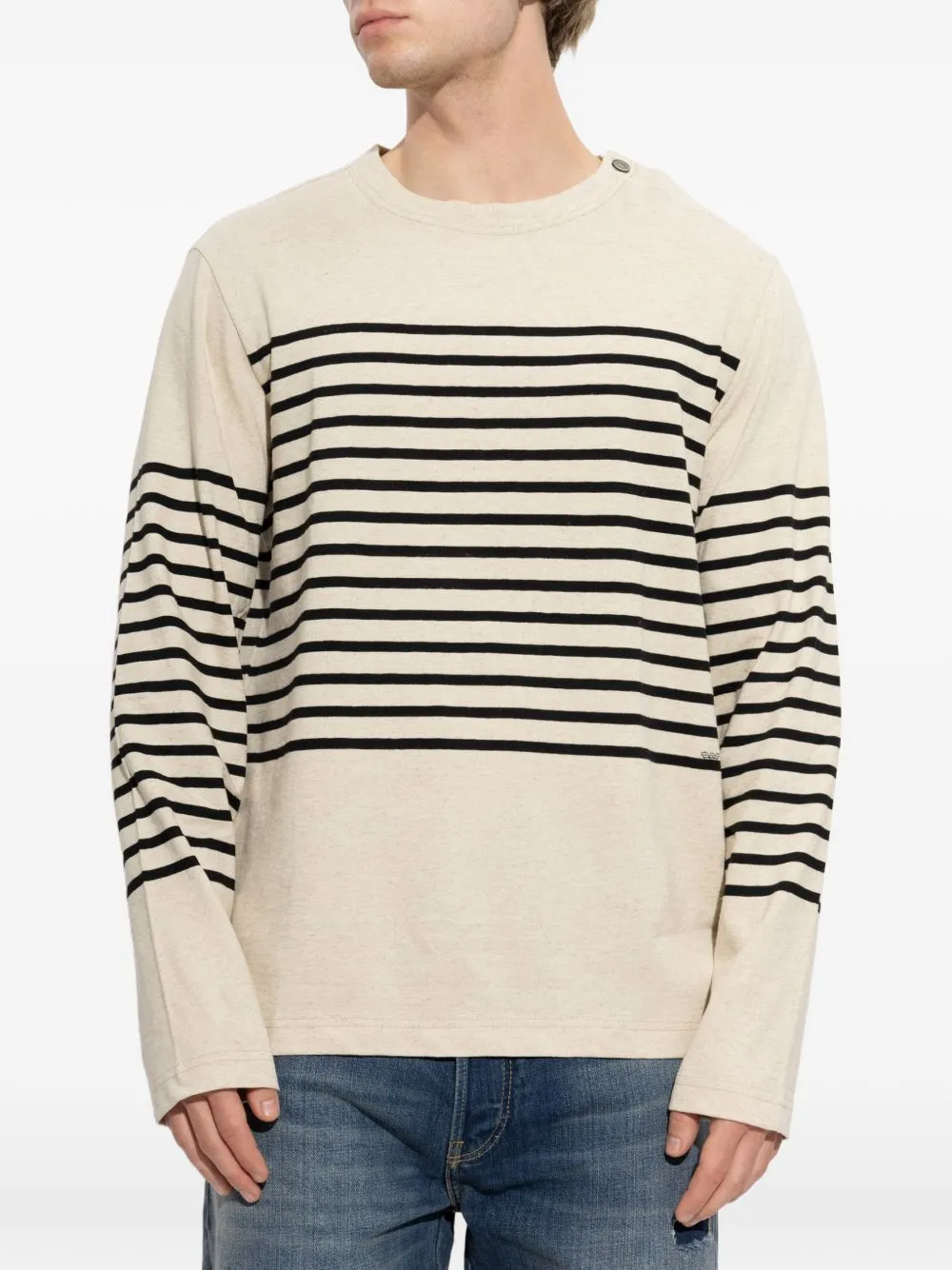 Linen Blend Striped Jumper sold by Wanan Luxury product image thumbnail 4