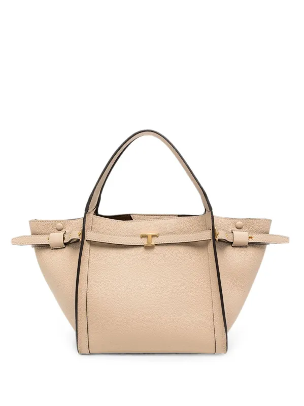T Signature Small Shopping Bag In Leather made by Tod's