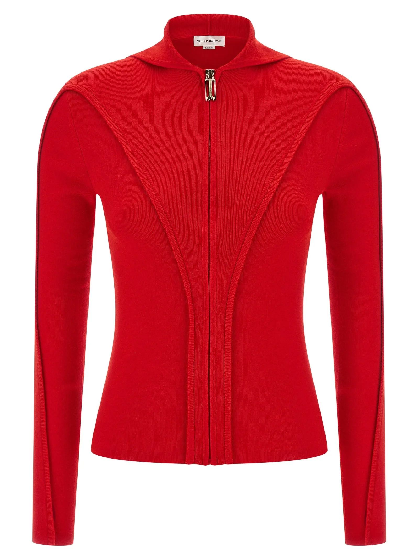 Hooded Cardigan Red sold by Wanan Luxury
