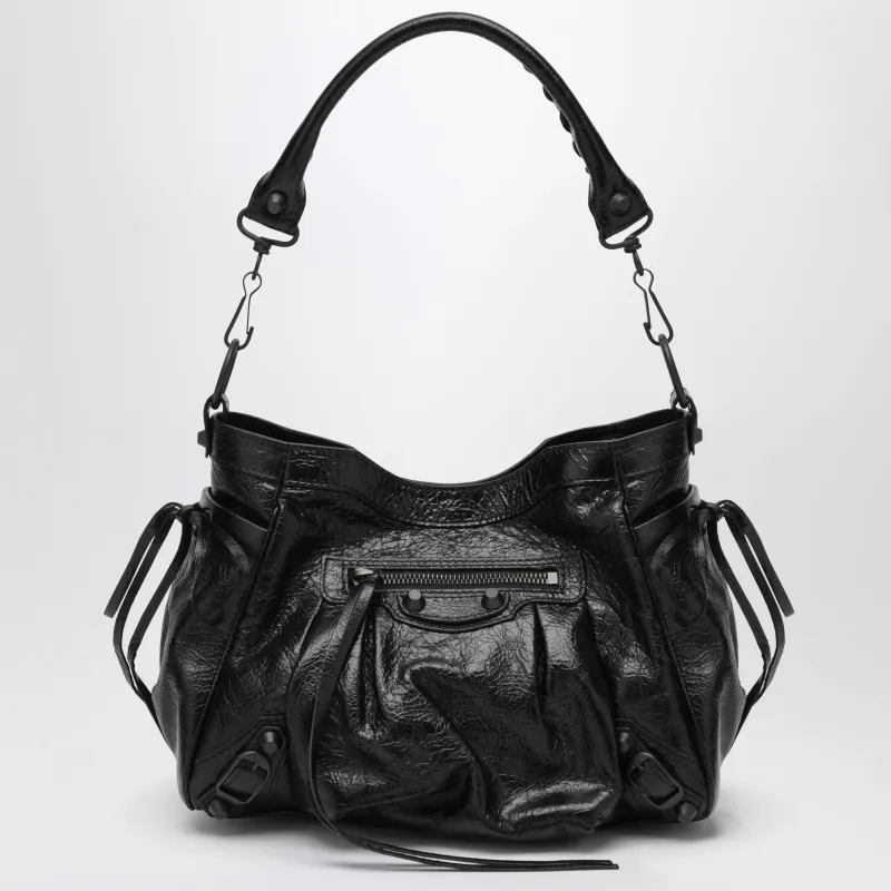 Small Le City Bucket Bag In Lambskin Black made by Balenciaga