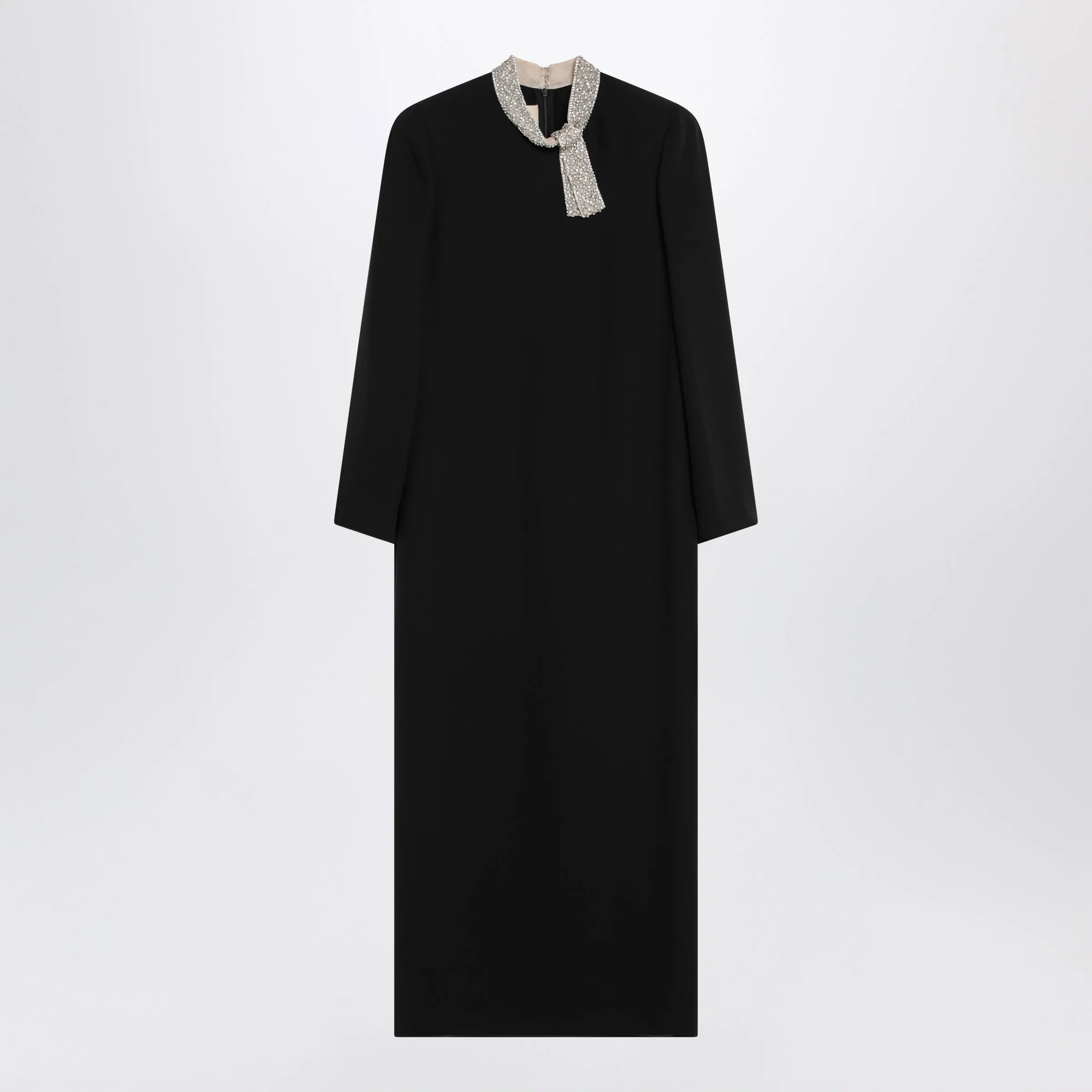 Black Silk Cady Couture Dress sold by Wanan Luxury