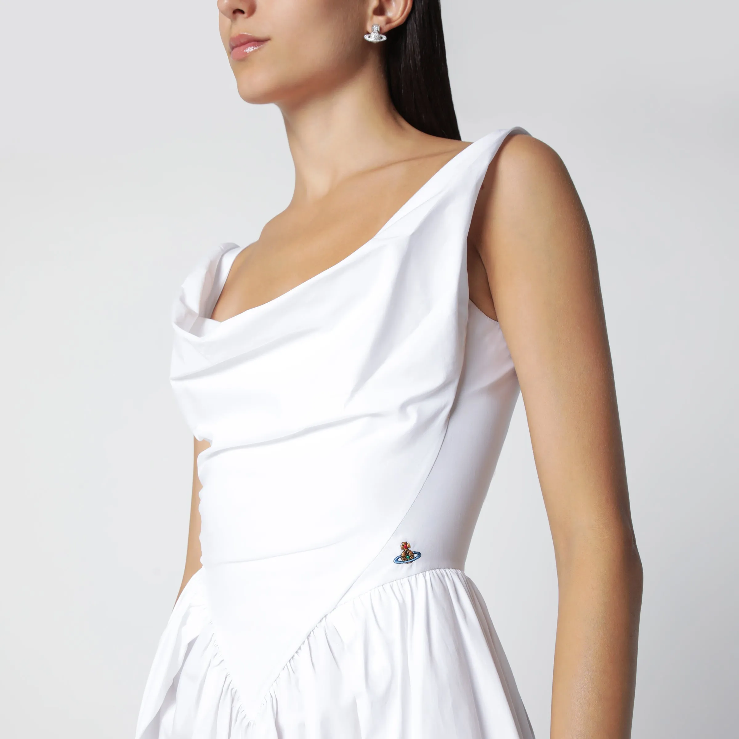 Sunday Midi Cotton Poplin Dress In White sold by Wanan Luxury product image thumbnail 2