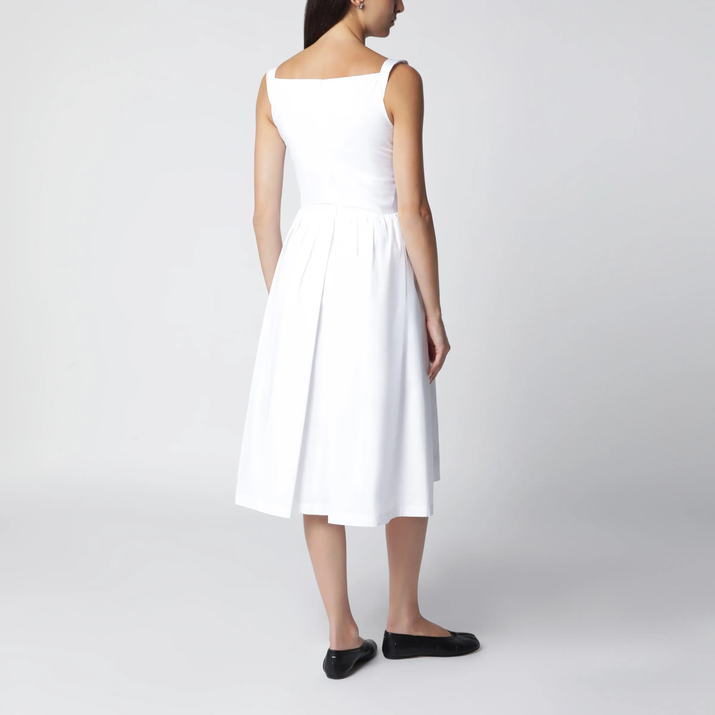 Sunday Midi Cotton Poplin Dress In White sold by Wanan Luxury product image thumbnail 3
