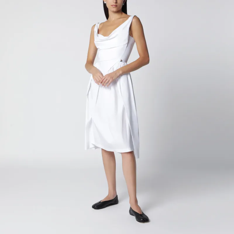 Sunday Midi Cotton Poplin Dress In White made by Vivienne Westwood