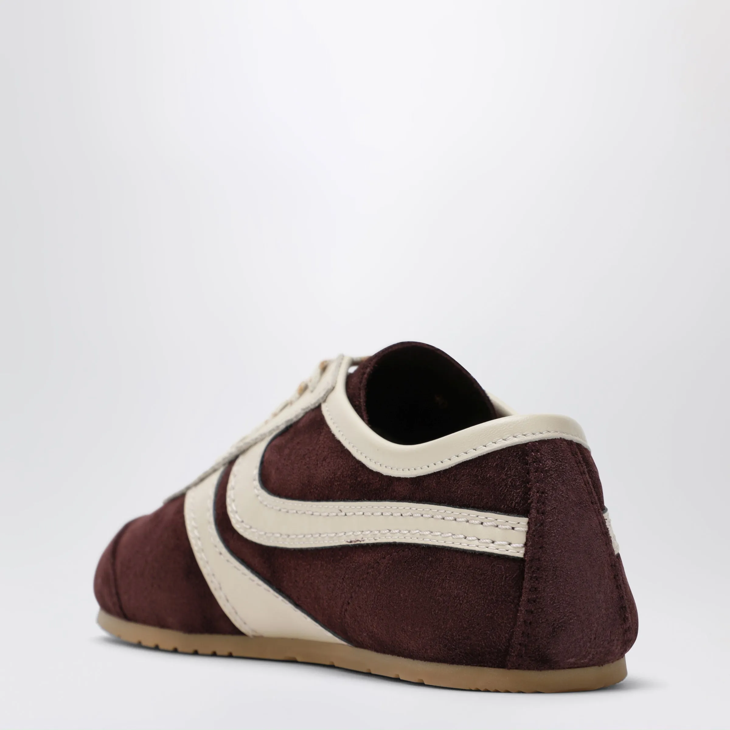 Dark Purple/Beige Suede Sneakers sold by Wanan Luxury product image thumbnail 2