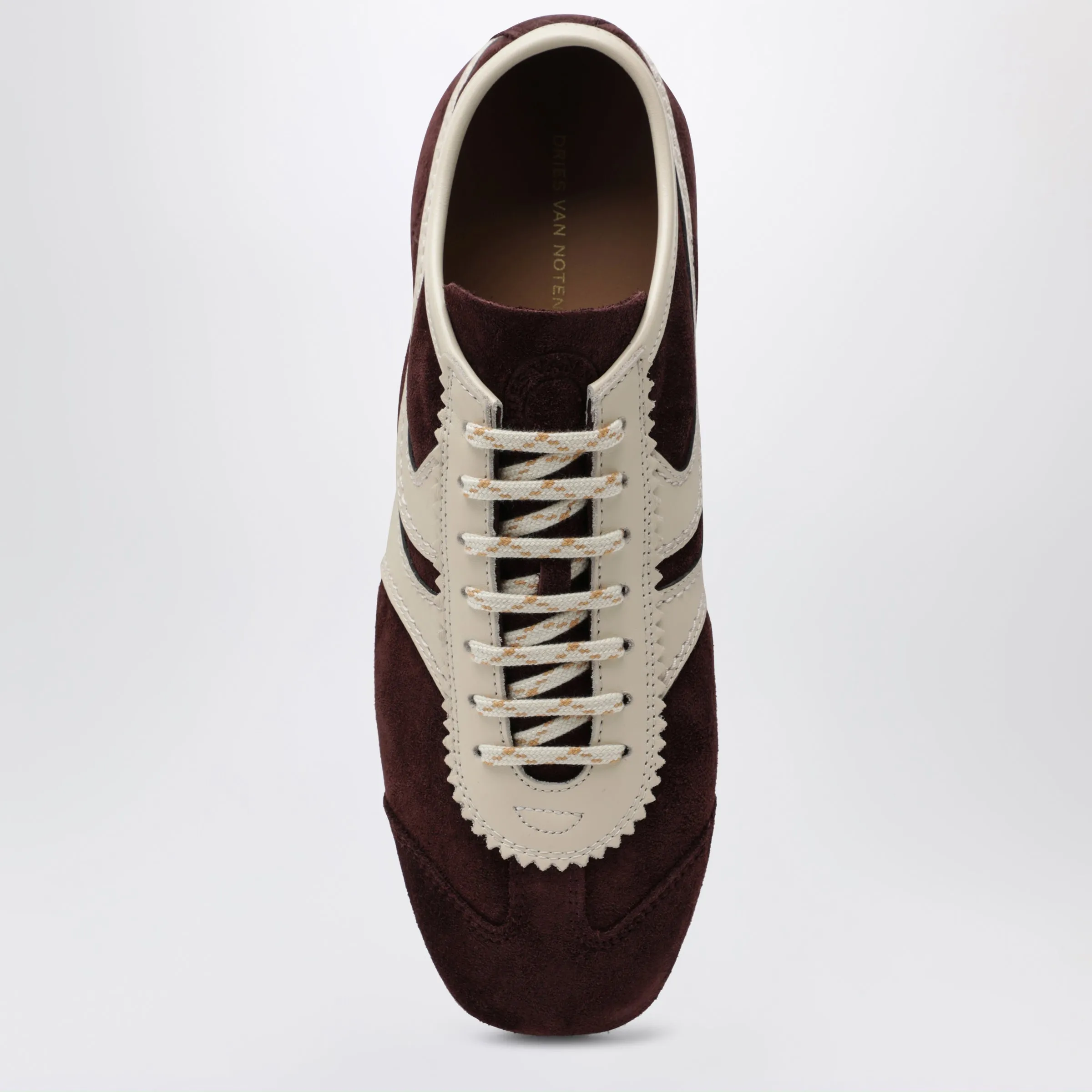 Dark Purple/Beige Suede Sneakers sold by Wanan Luxury product image thumbnail 3