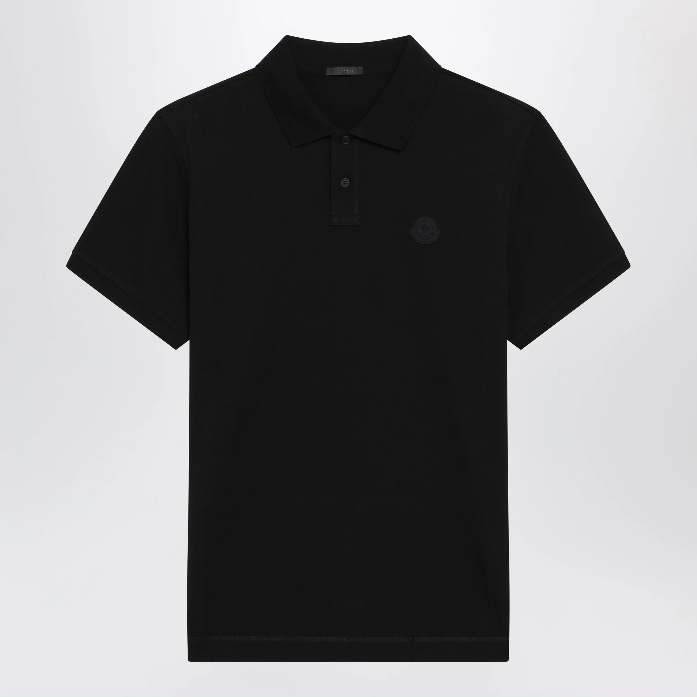 Black Cotton Piqué Polo Shirt With Logo Patch sold by Wanan Luxury