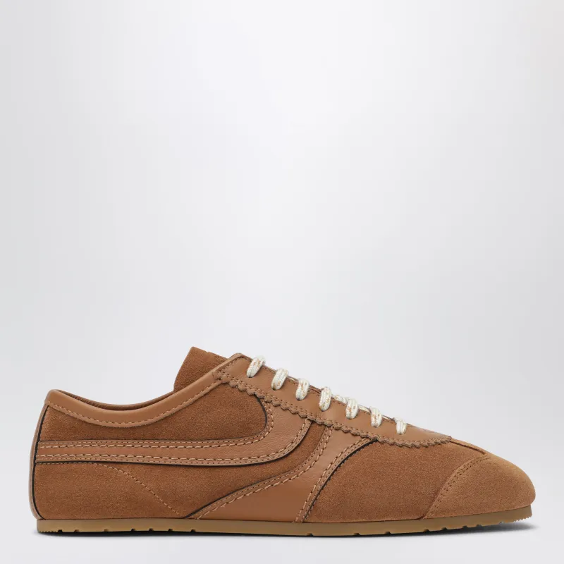 Brown Leather And Suede Sneakers made by Dries Van Noten