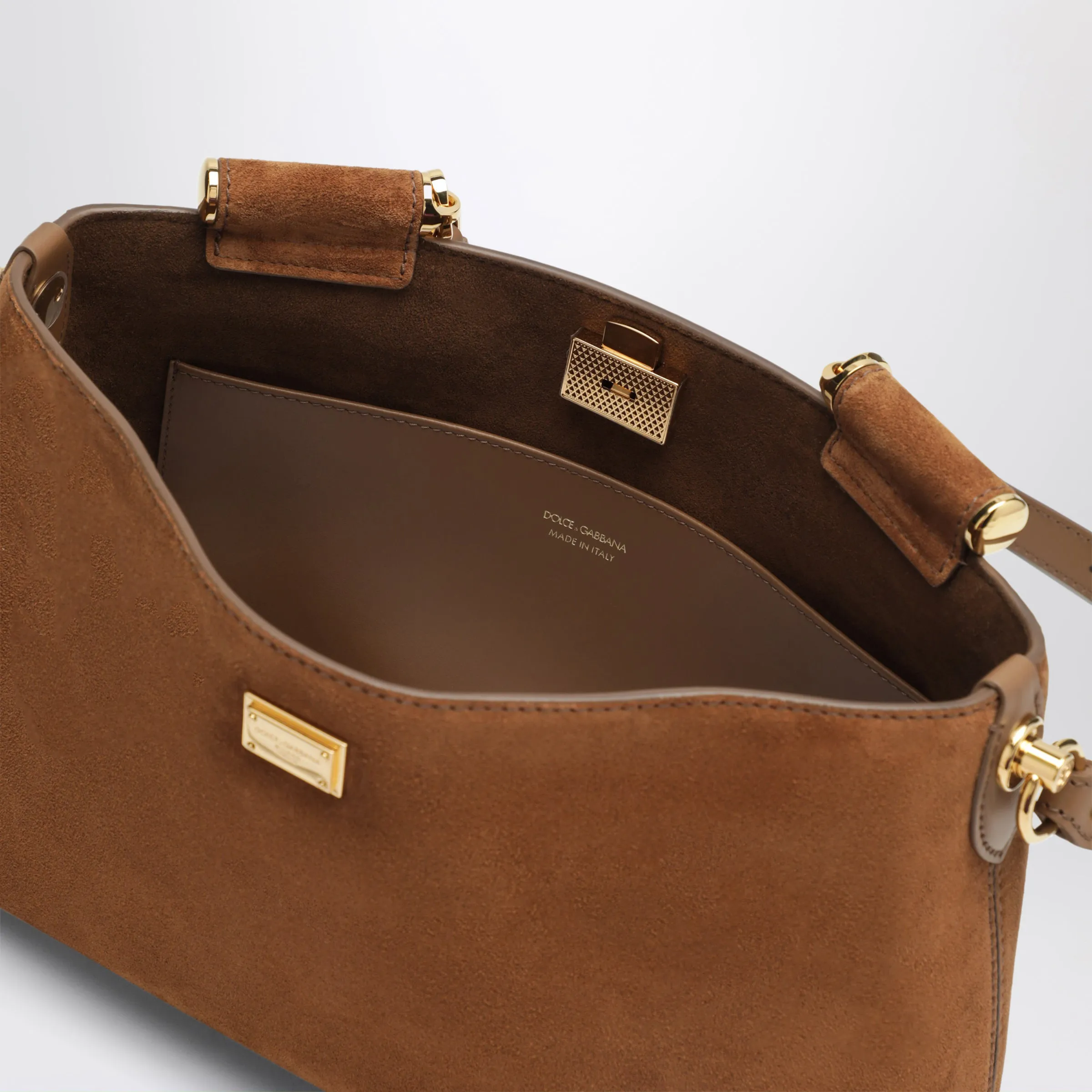 Medium Vittoria Suede Bag In Camel sold by Wanan Luxury product image thumbnail 3