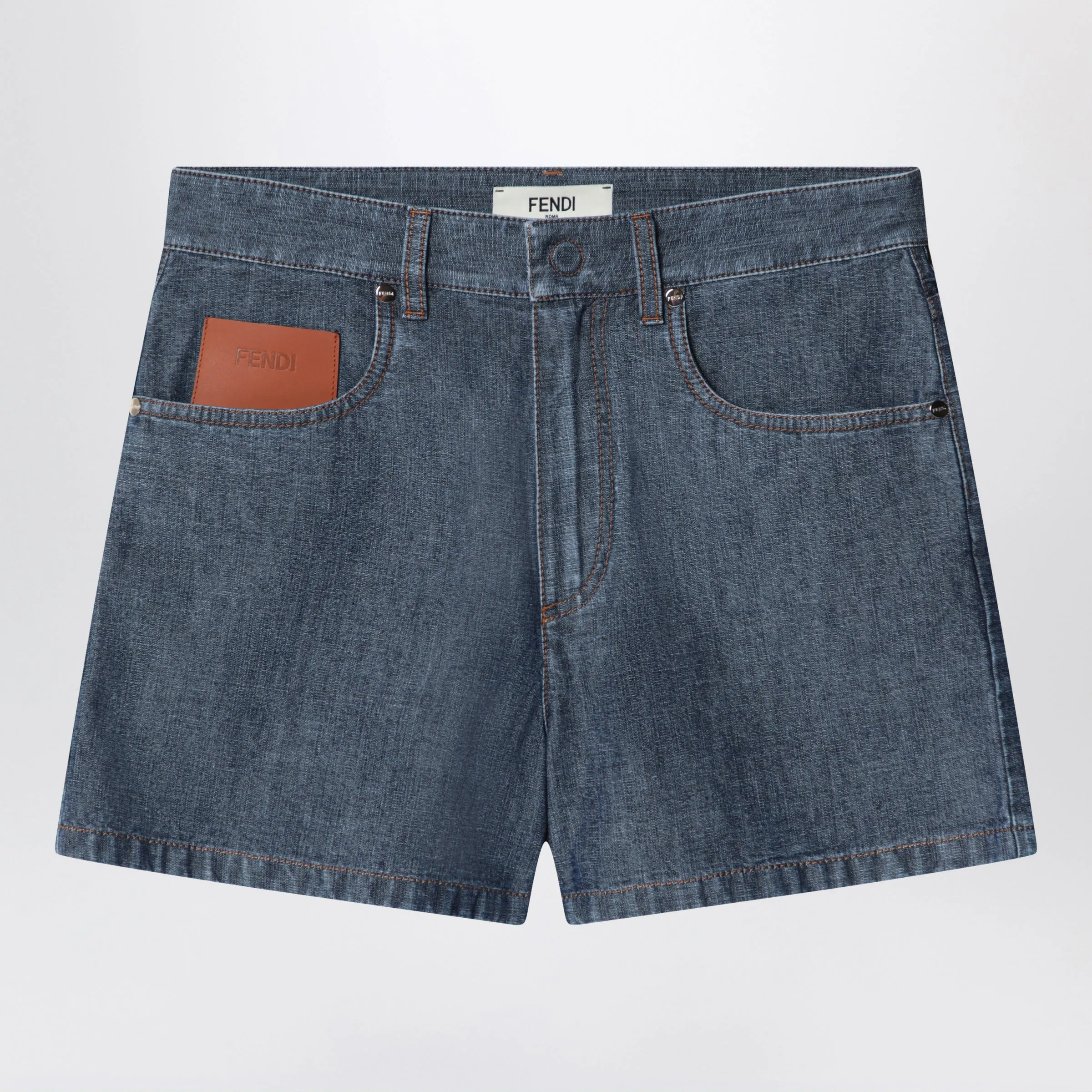 Denim Blu Navy Shorts sold by Wanan Luxury
