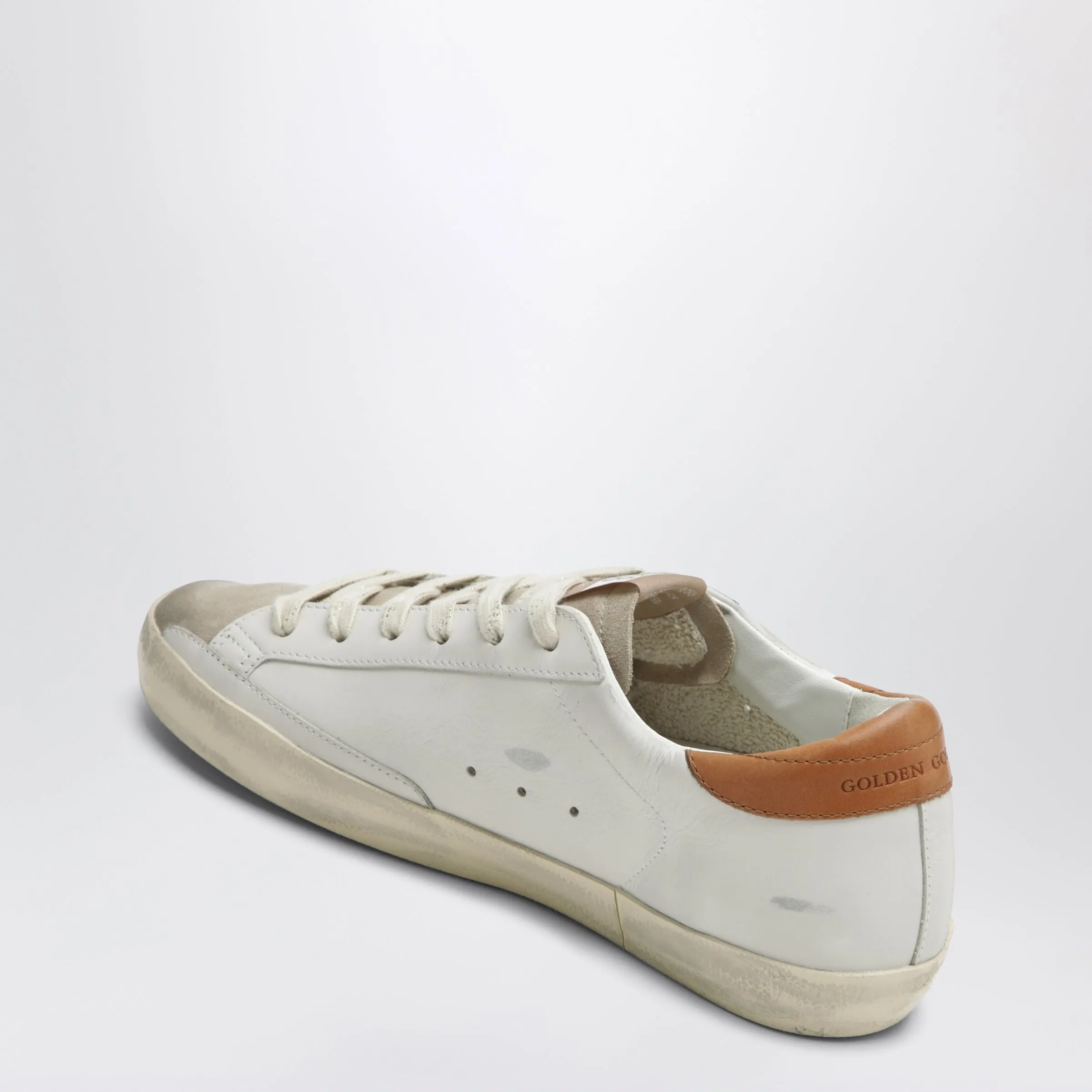 Super-Star Sneakers In White/Beige With Glitter Star sold by Wanan Luxury product image thumbnail 2