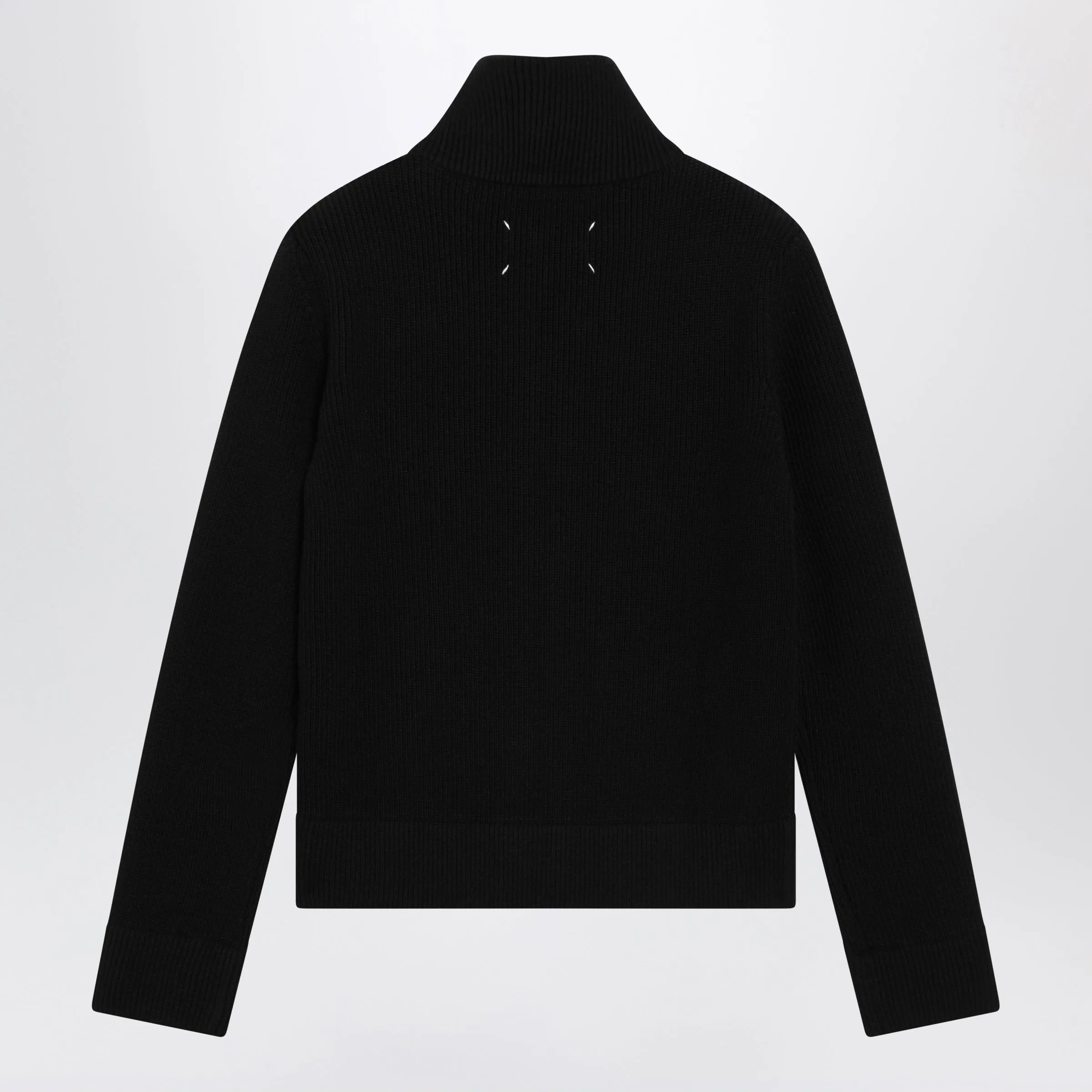 Black Wool-Blend Zip Cardigan sold by Wanan Luxury product image thumbnail 2