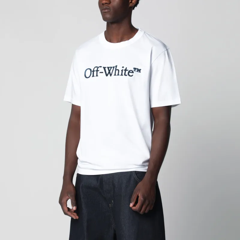 White T-Shirt With Embroidered Logo made by Off-White