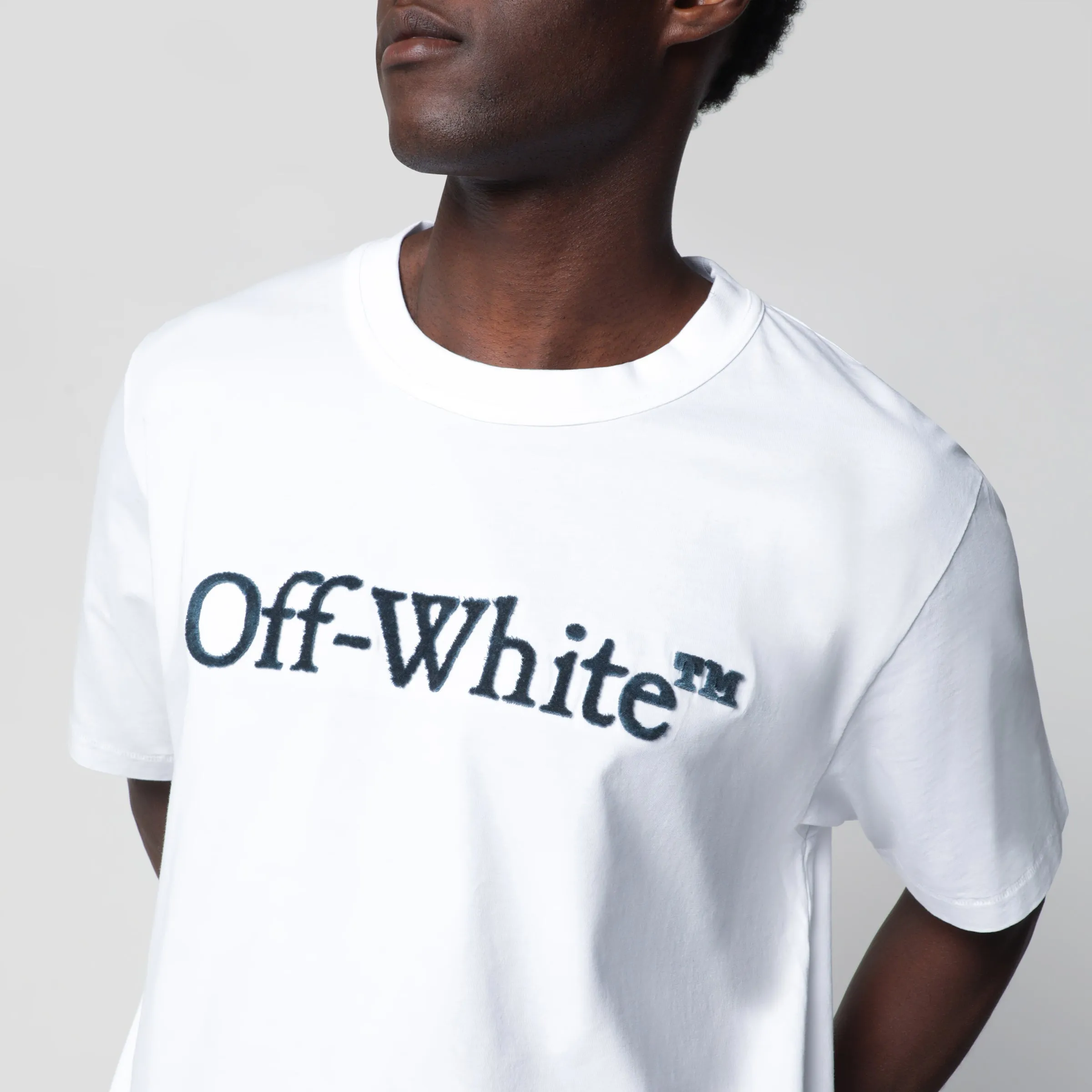 White T-Shirt With Embroidered Logo sold by Wanan Luxury product image thumbnail 2