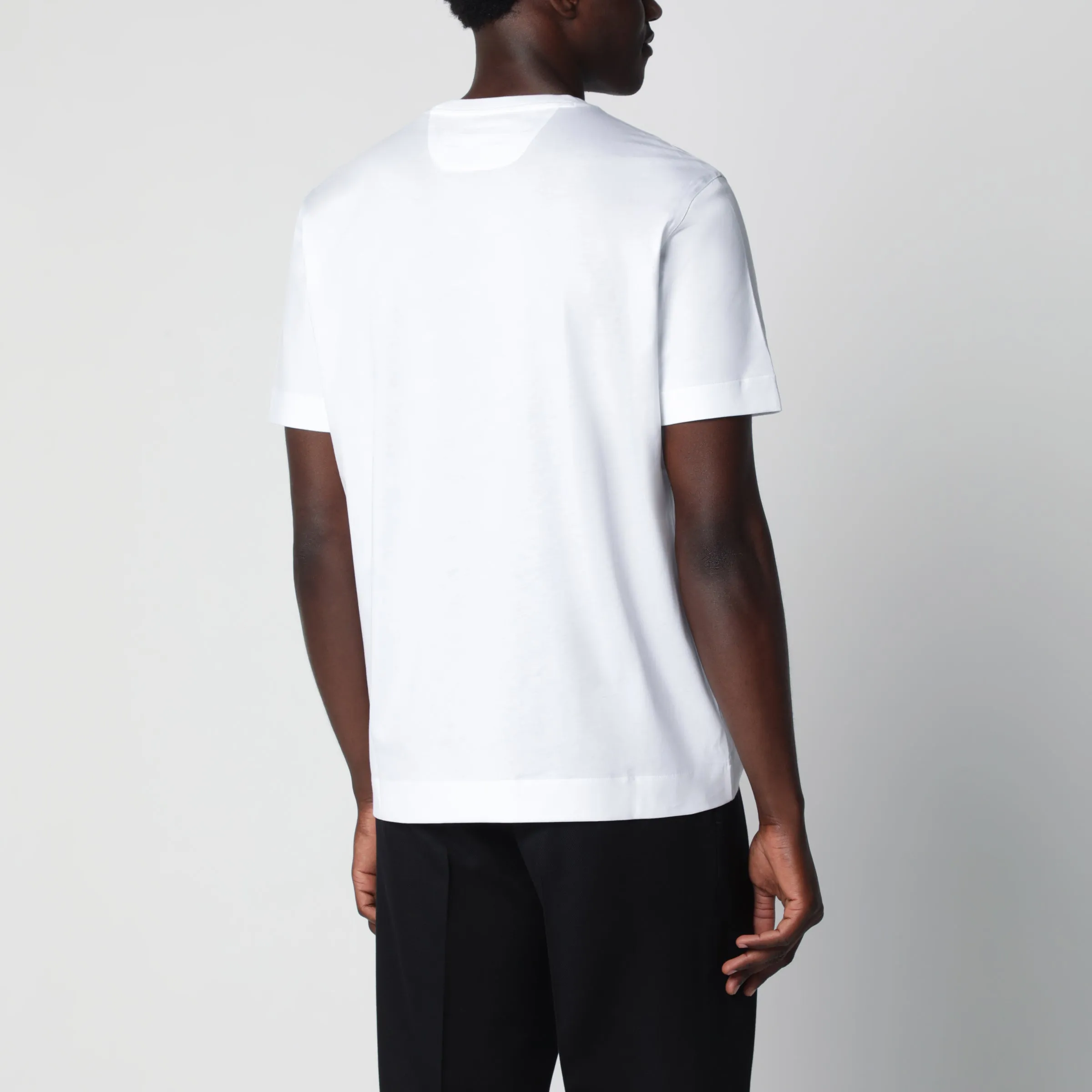 White Cotton T-Shirt sold by Wanan Luxury product image thumbnail 3