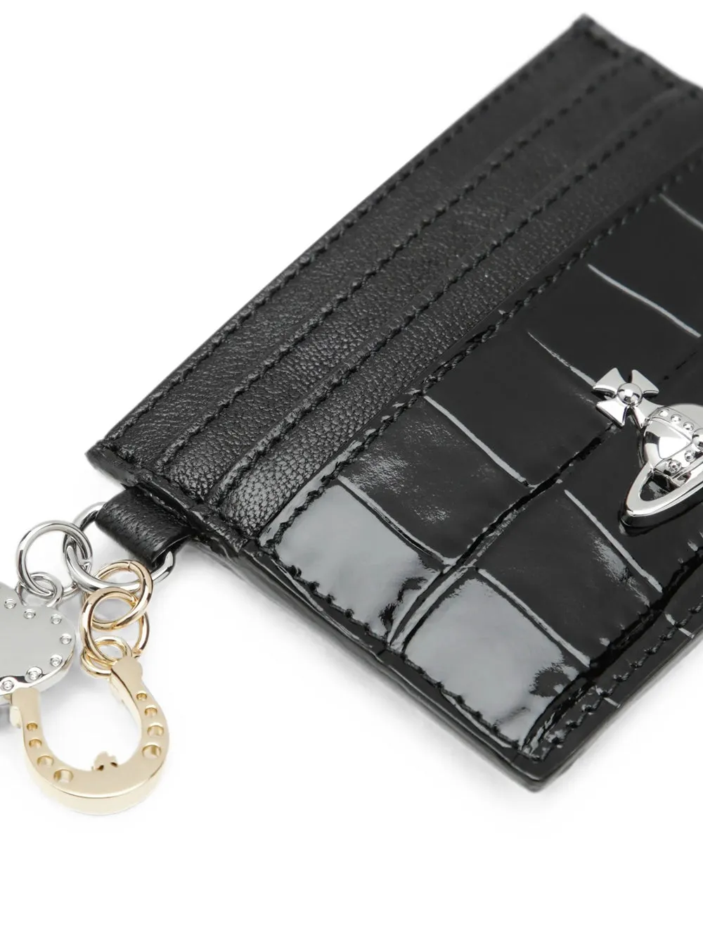 Crocodile-Embossed Leather Card Holder With Charms sold by Wanan Luxury product image thumbnail 3