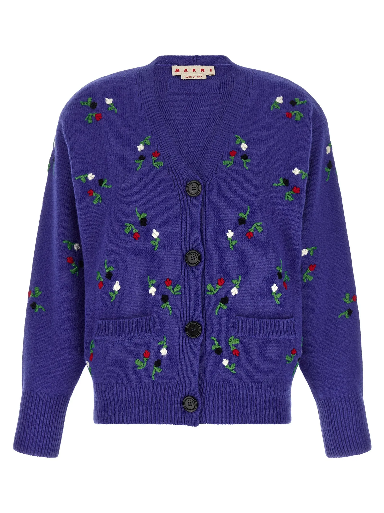 Floral Embroidery Cardigan Blue sold by Wanan Luxury