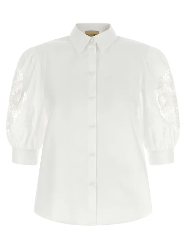 Valentino Garavani Macramé Insert Shirt White made by Valentino Garavani