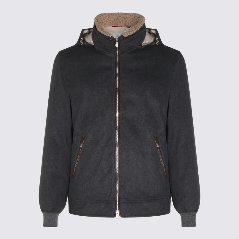 Coats Dark Grey made by Brunello Cucinelli