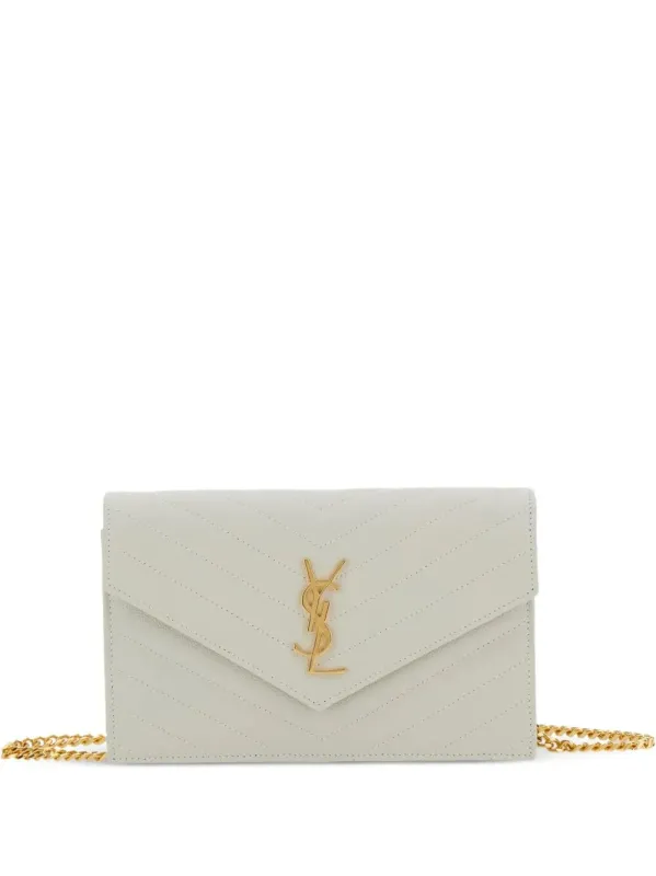 Cassandre Envelope Chain Wallet In Grain De Poudre Leather made by Yves Saint Laurent