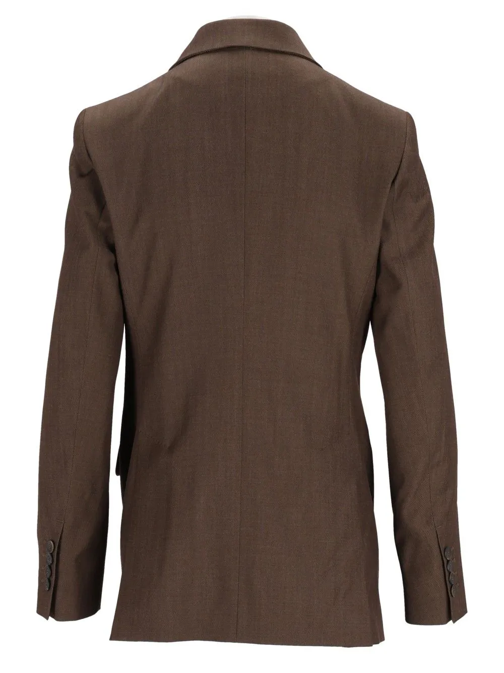 Double-Breasted Wool Gabardine Blazer Jackets Brown sold by Wanan Luxury product image thumbnail 2