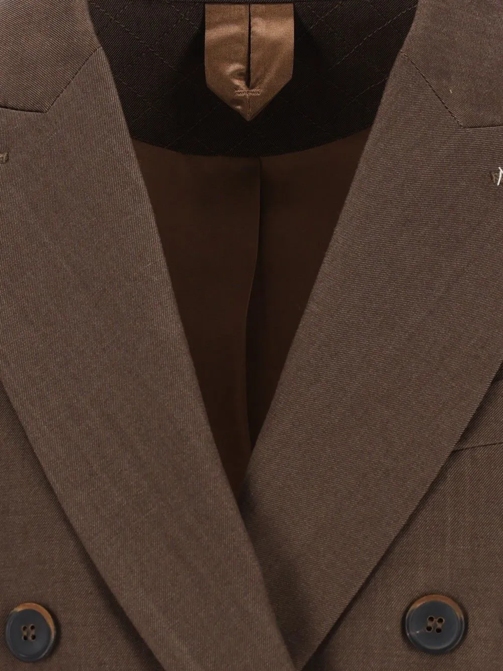 Double-Breasted Wool Gabardine Blazer Jackets Brown sold by Wanan Luxury product image thumbnail 4