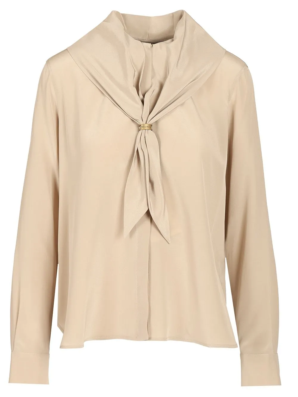 Shirt With Scarf Shirts Beige sold by Wanan Luxury
