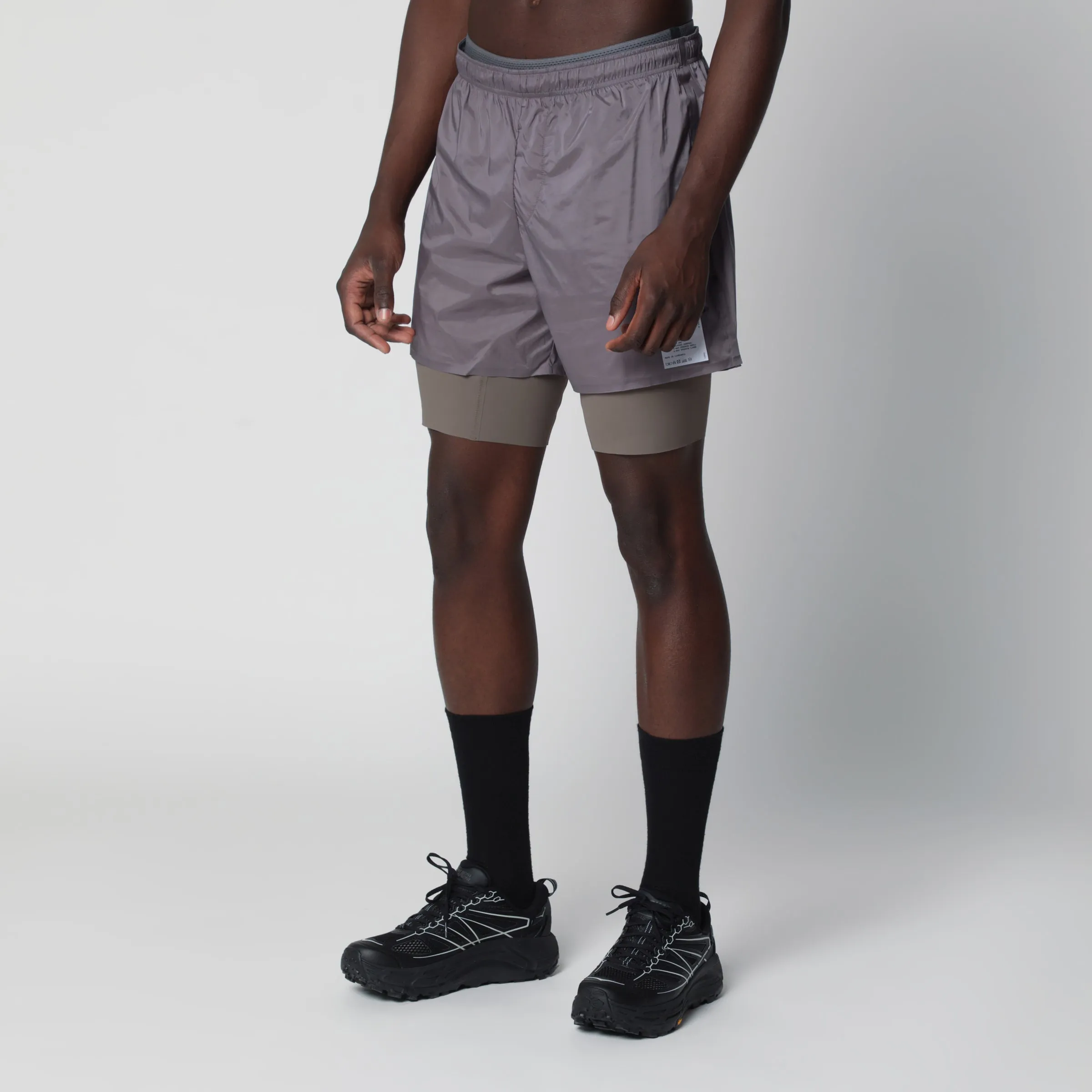 Shark Grey Tech Silk 8" Shorts sold by Wanan Luxury product image thumbnail 3