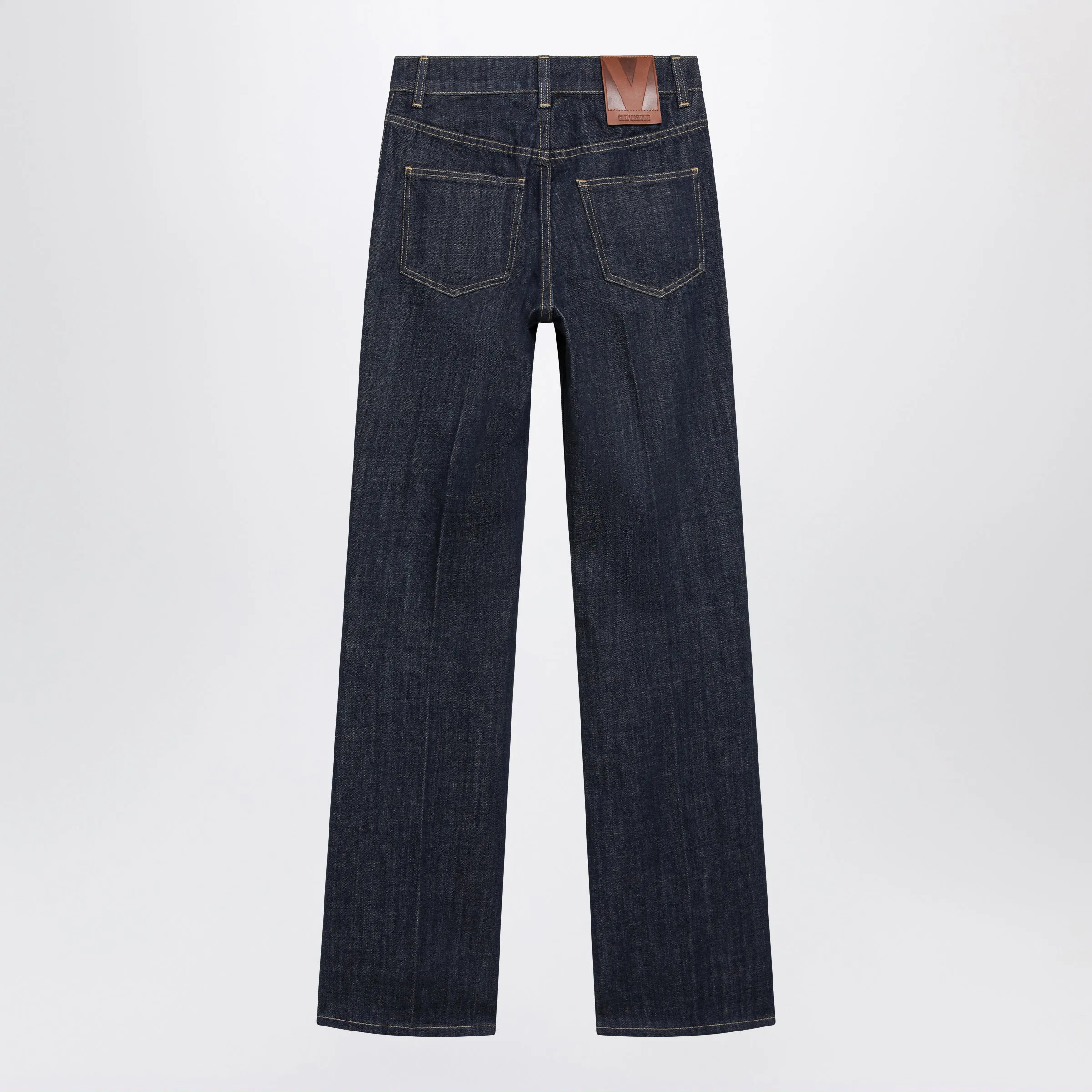 Cotton Denim Pants With Logo Buttons, Medium Blue sold by Wanan Luxury product image thumbnail 2