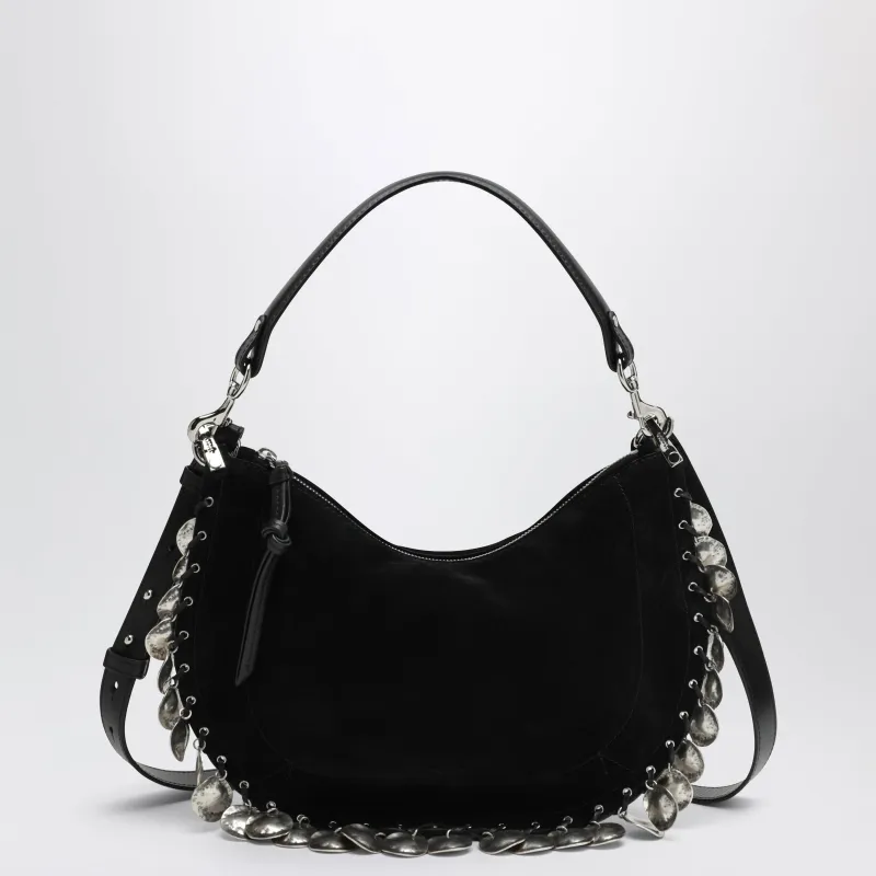 Oskan Soft Zipped Bag In Black Suede With Medals made by Isabel Marant