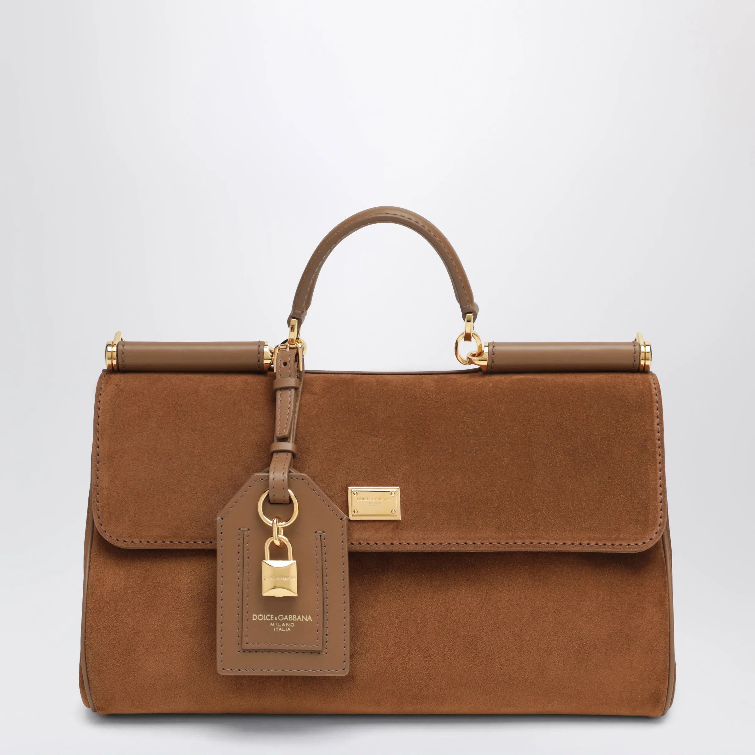 Medium My Sicily Bag In Camel Suede Leather sold by Wanan Luxury