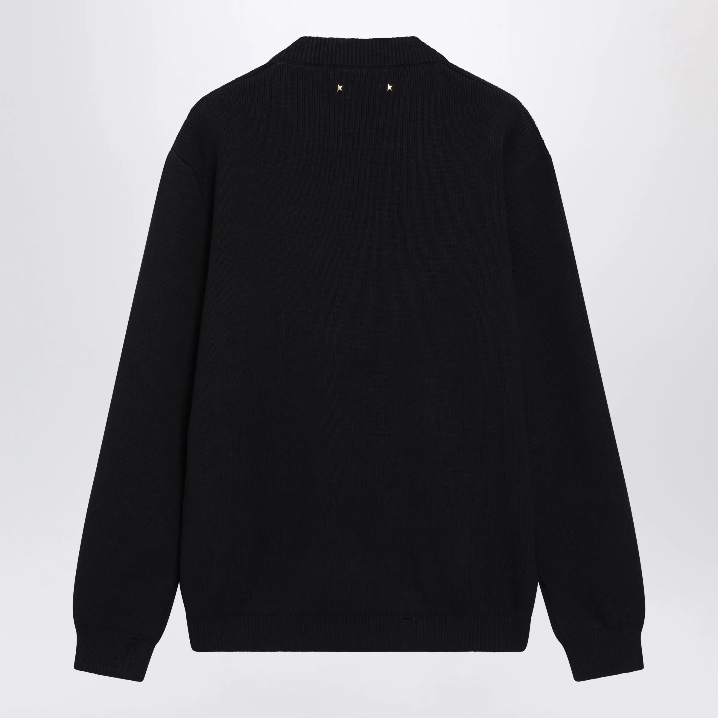 Dark Blue Cotton-Blend Sweater With Distressed Effect sold by Wanan Luxury product image thumbnail 2