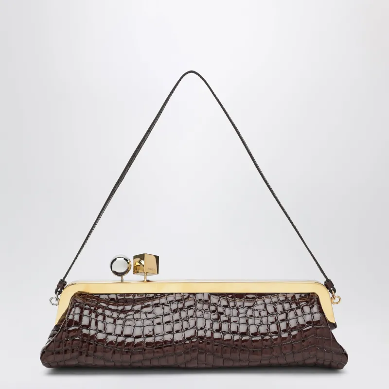 La Pochette Salon Pouch In Crocodile-Embossed Leather made by Jacquemus