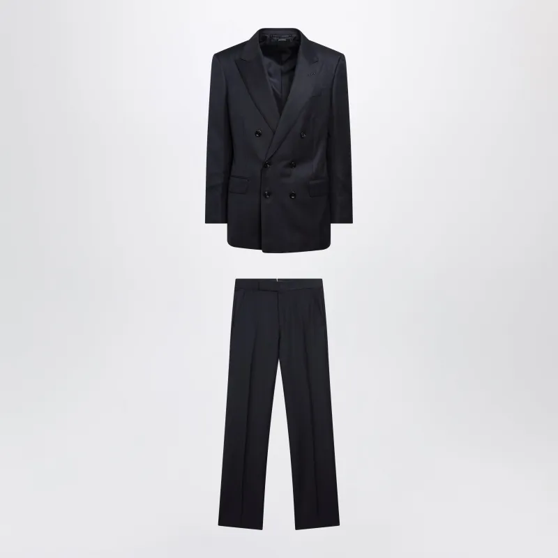 Navy Double-Breasted Wool Suit made by Tom Ford