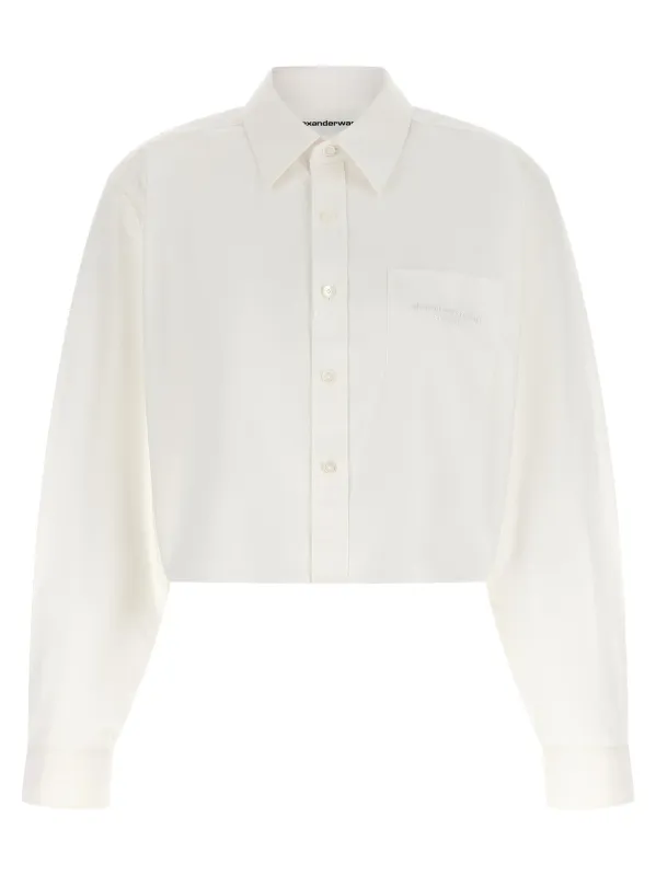 Cropped Shirt Shirt And Blouse White made by Alexander Wang