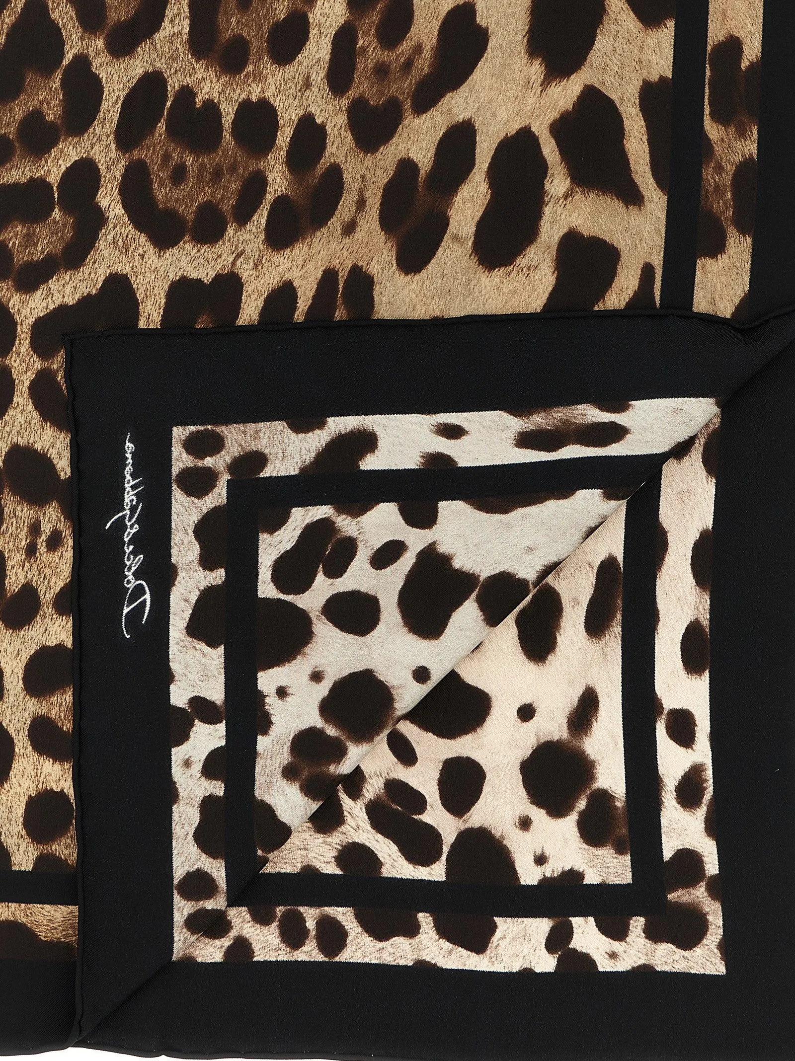 Leopard-Print Scarf Scarves And Foulards Brown sold by Wanan Luxury product image thumbnail 3