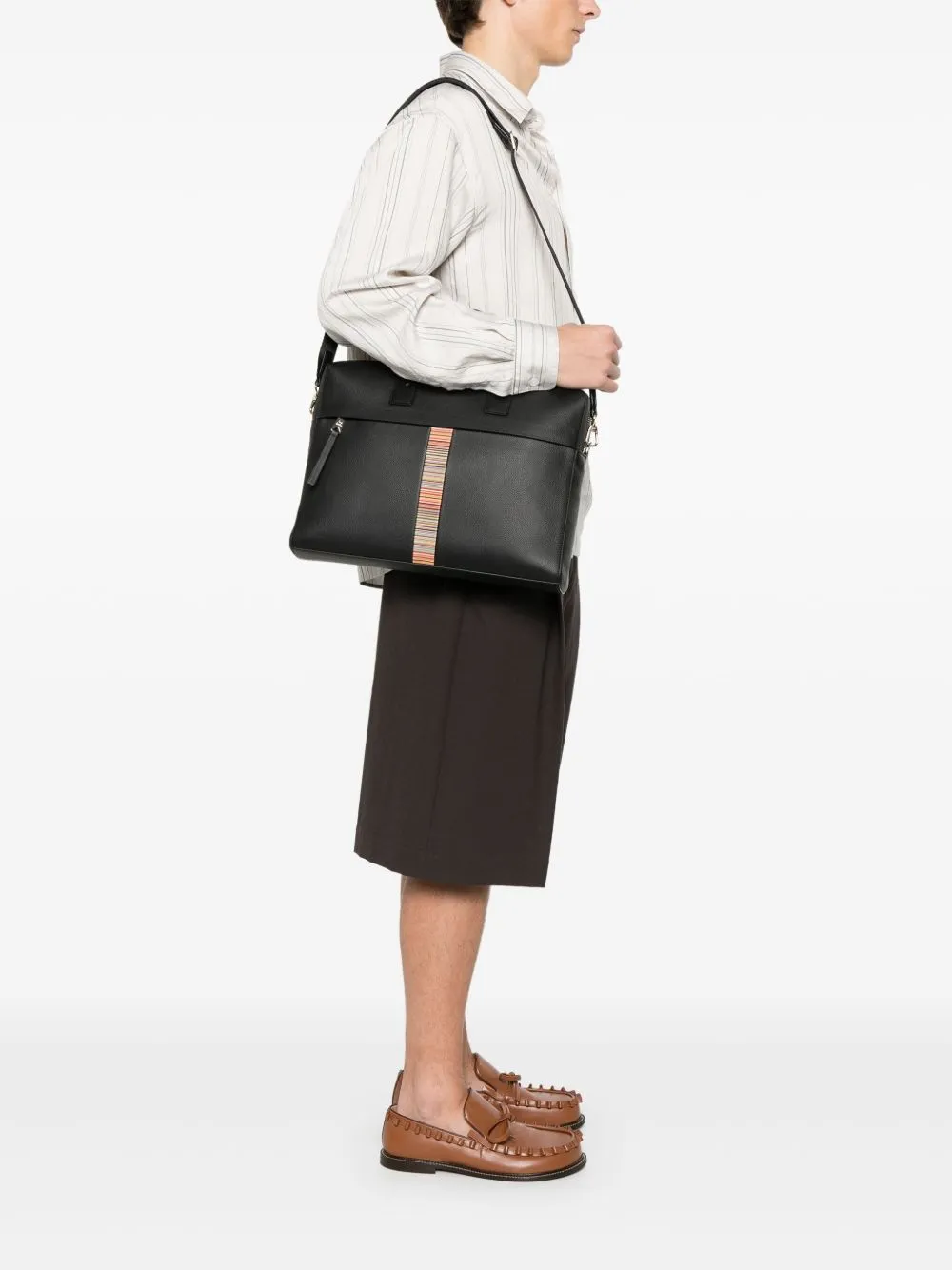Signature Stripe Leather Handbag sold by Wanan Luxury product image thumbnail 4