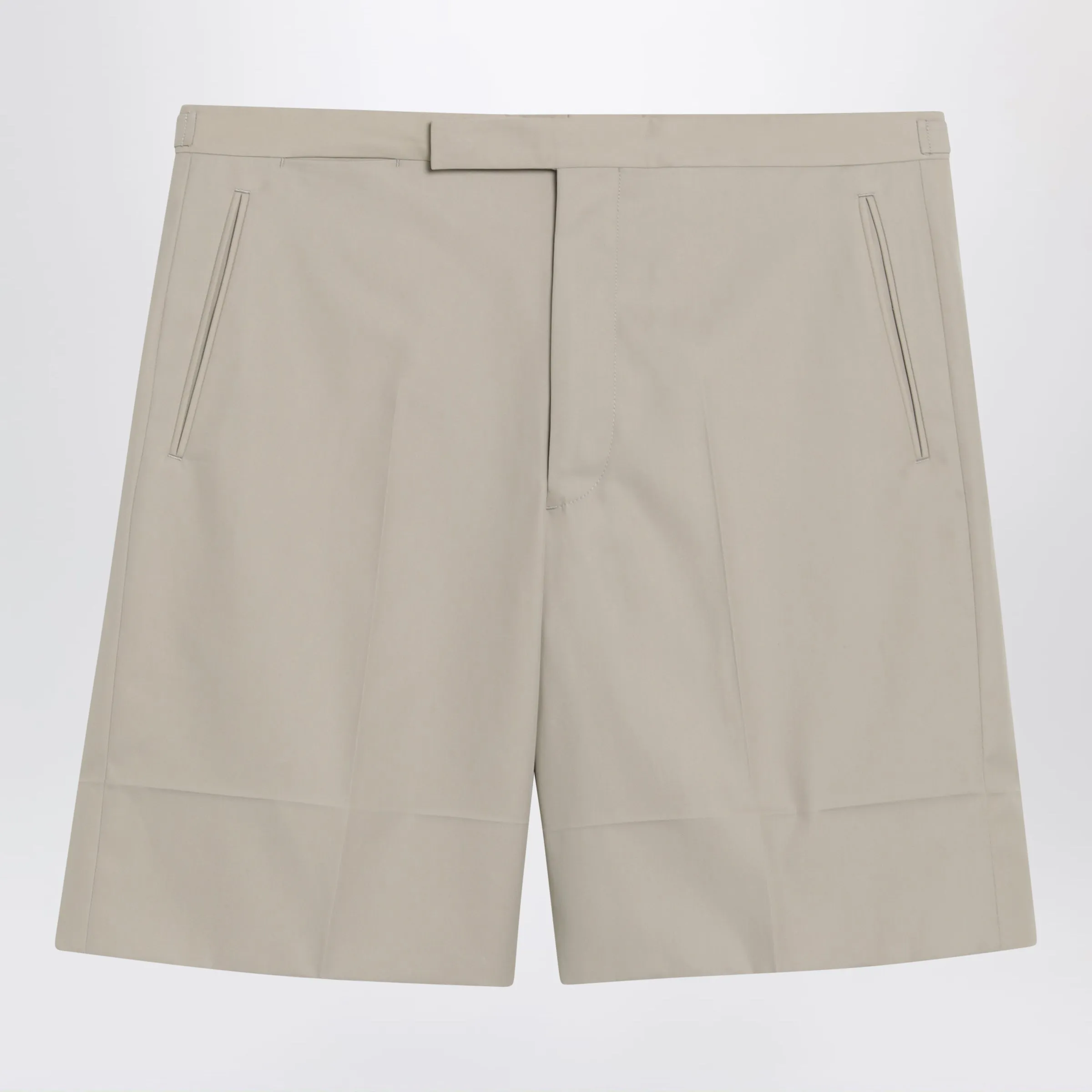 Sand-Colored Cotton Bermuda Shorts sold by Wanan Luxury
