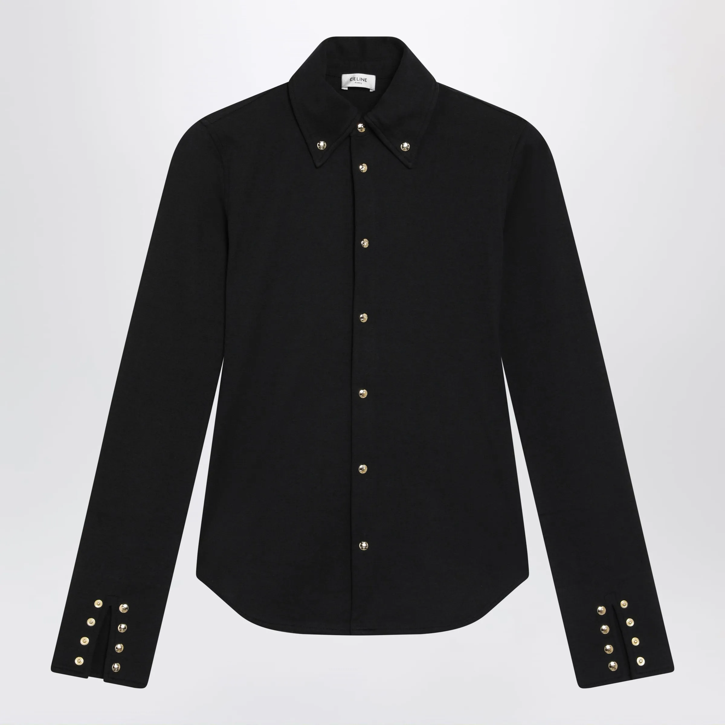 Black Cotton Shirt sold by Wanan Luxury