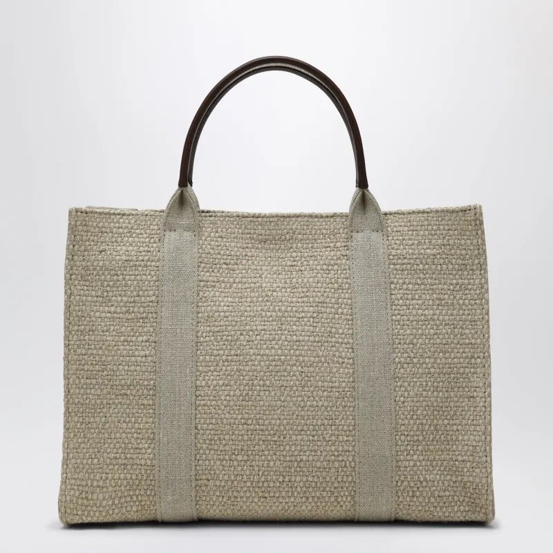 Georgia Natural Beige Tote Bag made by The Row
