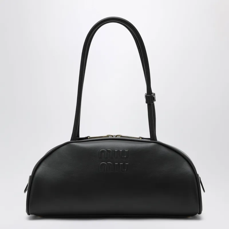 Medium Beau Bag In Black Leather made by Miu Miu