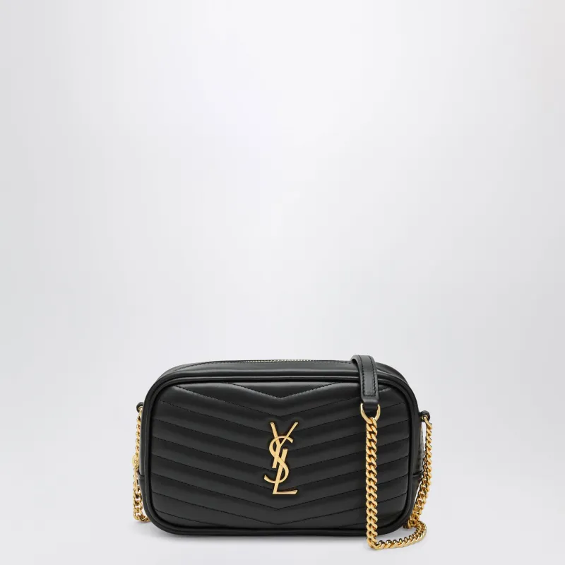 Lou Mini Quilted Calfskin Leather Bag In Black made by Yves Saint Laurent
