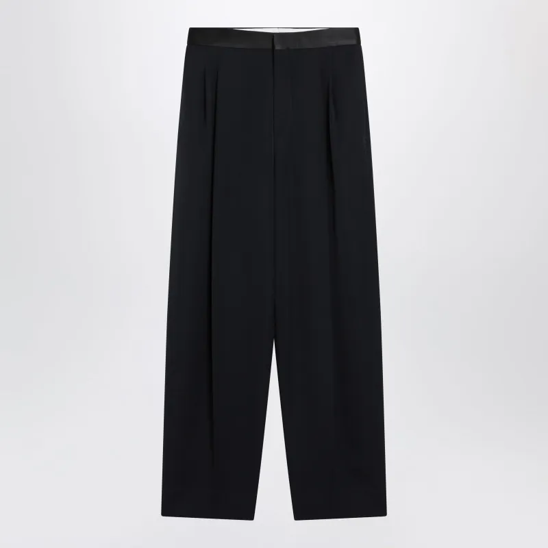 Midnight Blue Wool Trousers made by Bottega Veneta