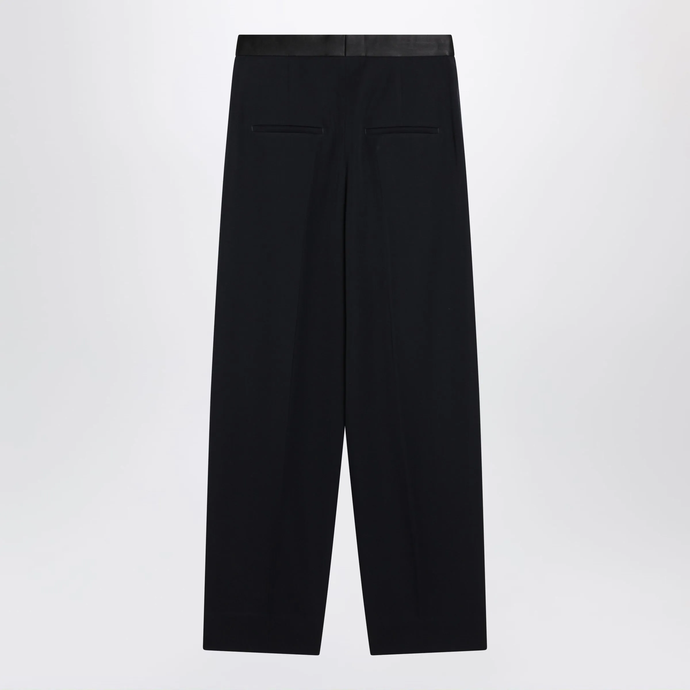Midnight Blue Wool Trousers sold by Wanan Luxury product image thumbnail 2
