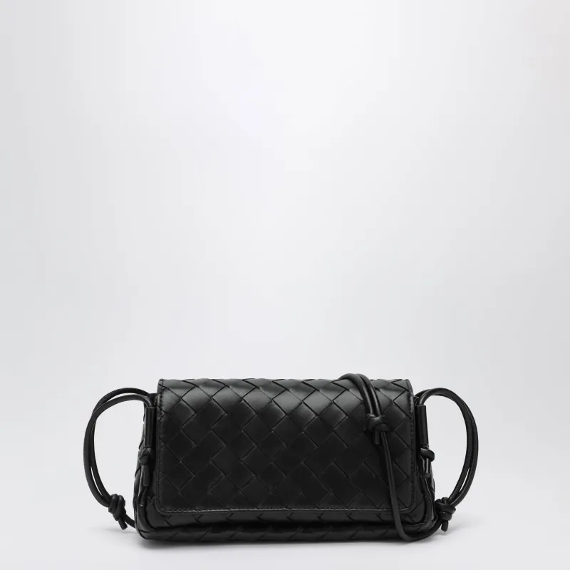 Black Notturno Bag In Woven Fabric made by Bottega Veneta