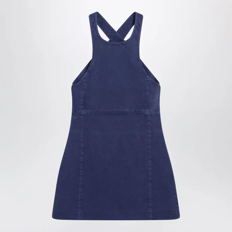 Short Ink-Colored Gabardine Dress made by Miu Miu
