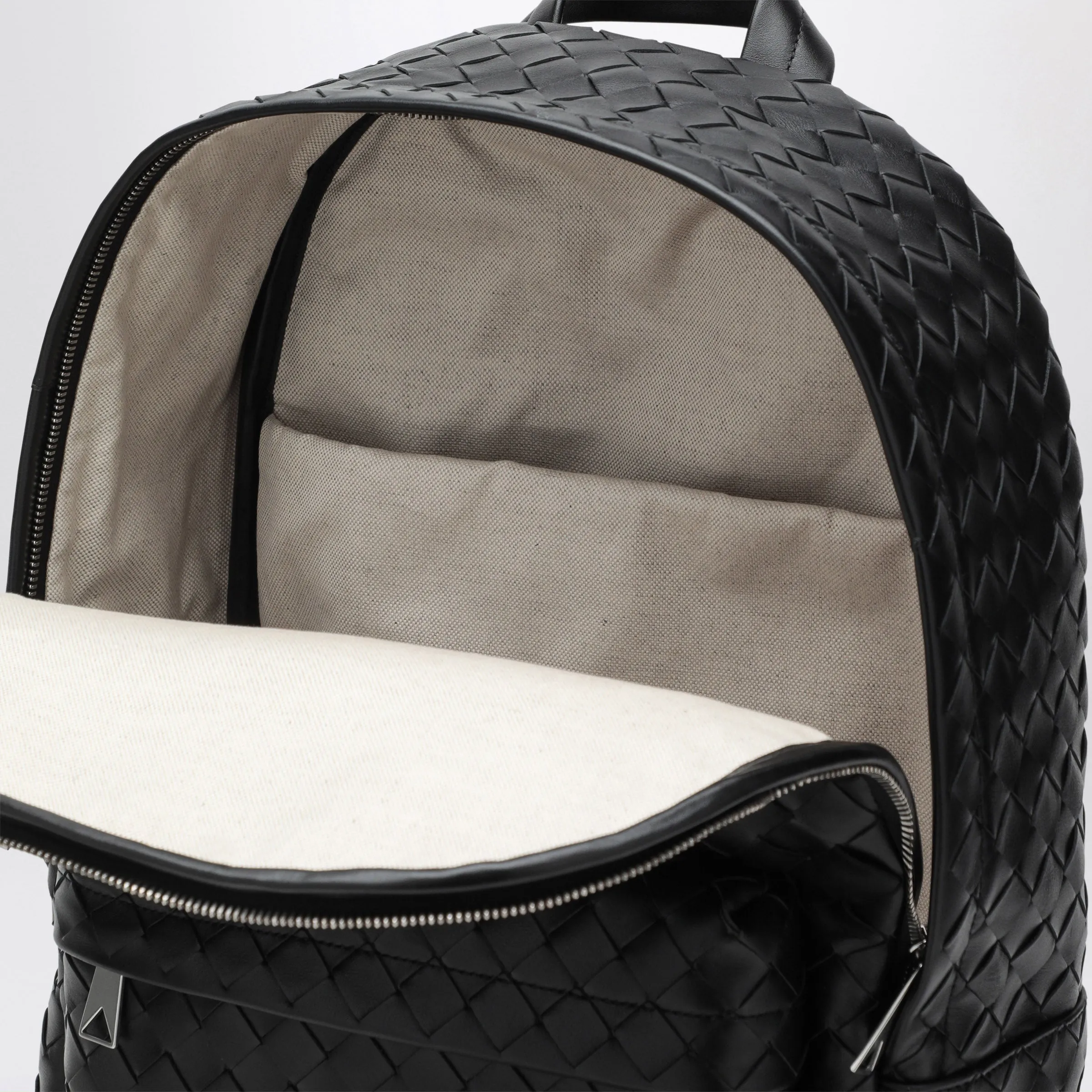 Medium Black Backpack In Intrecciato Weave sold by Wanan Luxury product image thumbnail 3