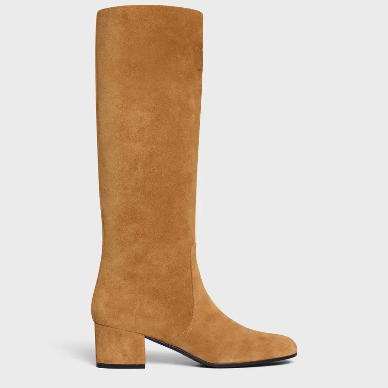 Havana-Coloured Suede Boot made by Celine