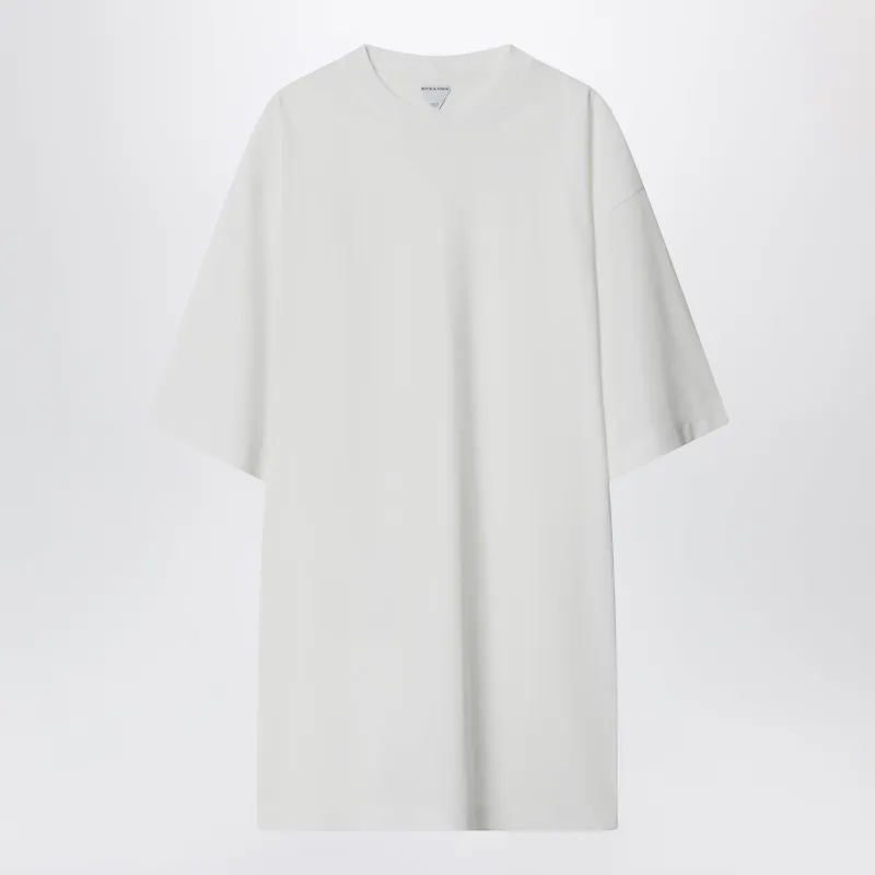 White Cotton T-Shirt Dress made by Bottega Veneta